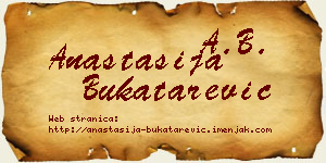 Anastasija Bukatarević vizit kartica